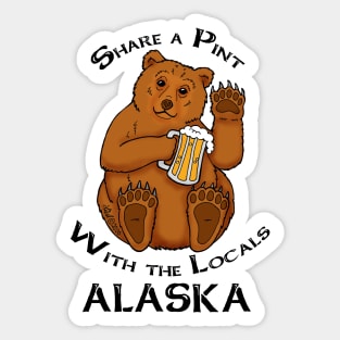 Grizzly Beer Sticker